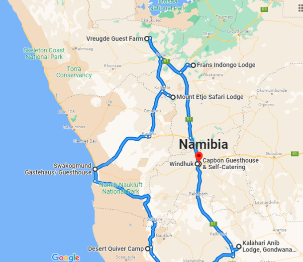 kleingruppenreise durch namibia vicfalls